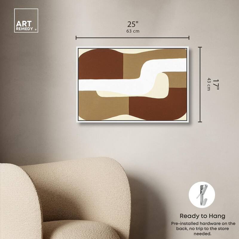 Minimal Wavy III Canvas by Art Remedy