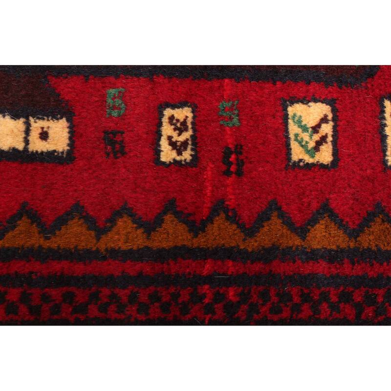 ECARPETGALLERY Hand-knotted Teimani Red Wool Rug - 2'11 x 4'8
