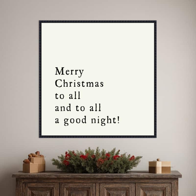 Merry Christmas To All by Amanti Art Portfolio Framed Canvas Wall Art Print