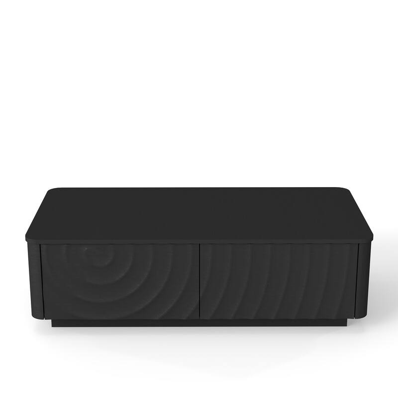 47" Rectangle Coffee Table With Storage Classic Square Spiral Grain Coffee Tables For Living Room Coffee Table With 2 Drawers