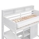 preview thumbnail 5 of 11, Elegant Sturdy Wood Twin Loft bed with Multiple Storage Shelves and Wardrobe, Built-in desk and Full-length Guardrails, White