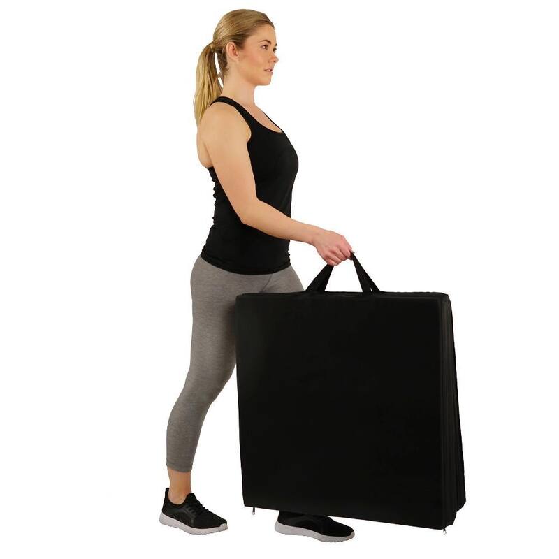 Sunny Health & Fitness No. 048 Tri-Fold Exercise Mat - Black