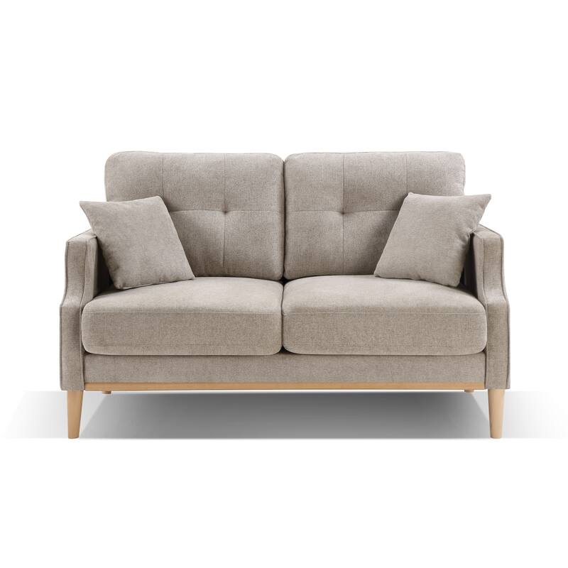 2 Seats Loveseat Sofa With Waterproof Fabric and USB Charge for Living Space