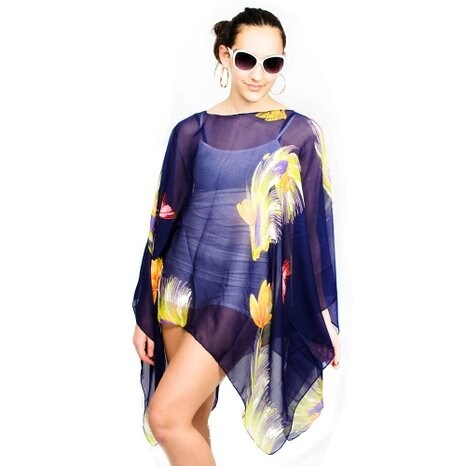 Womens Flower Summer Bathing Suit Cover Up