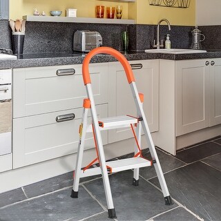 3 Step Ladder Step Stool, 330 lb. Capacity - N/A - Overstock ...