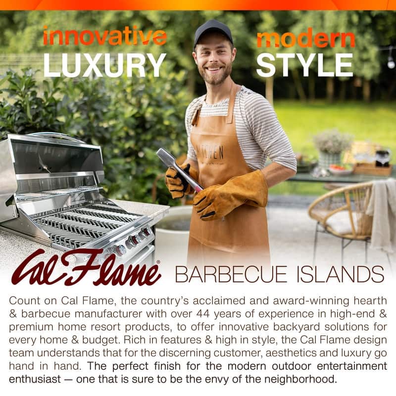 4-Burner, 6 ft. Stone Veneer and Tile Propane Gas Grill Island in Stainless Steel
