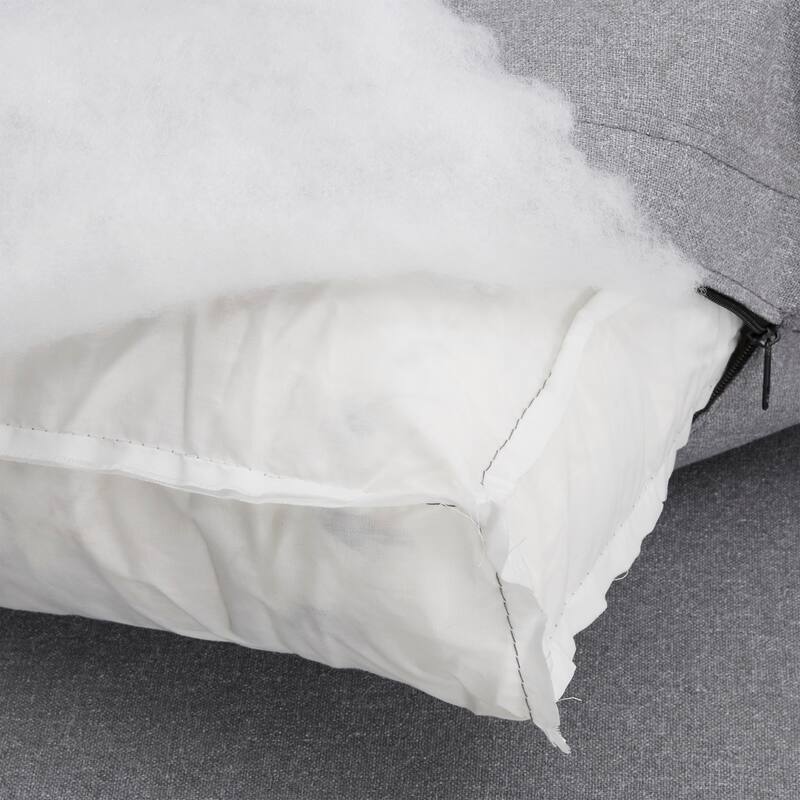 Anka Grey Linen Down Filled Cushioned 6-Seat Sectional Sofa by iNSPIRE Q Modern
