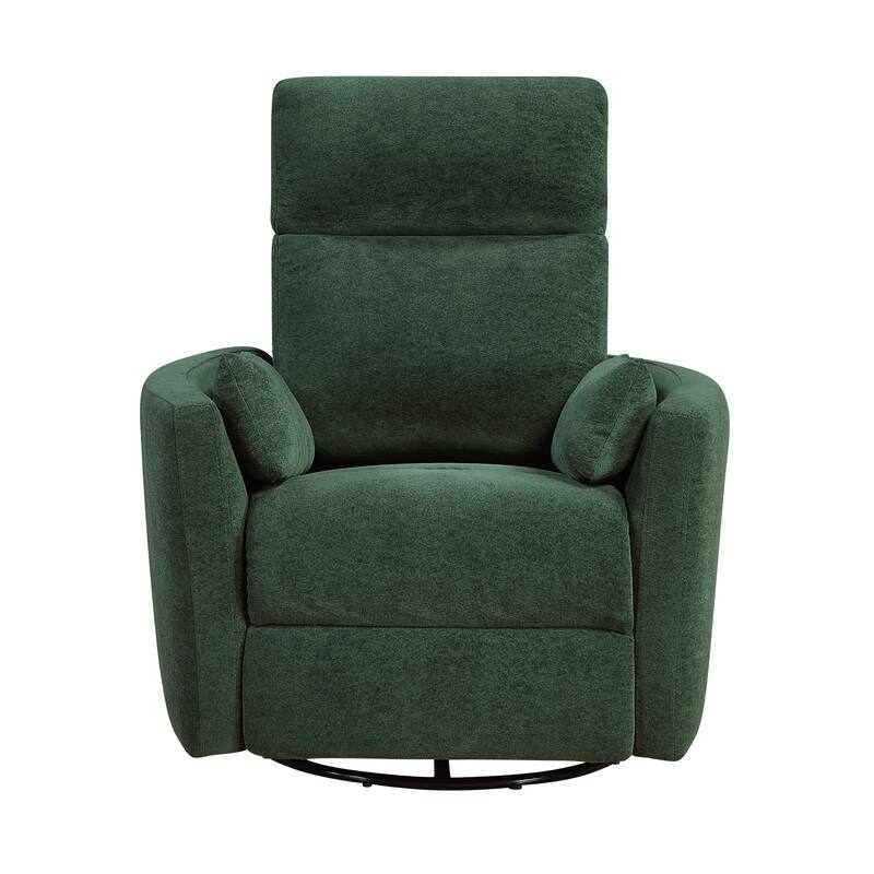 Fremont & Park Lennon 35" Microfiber Manual Swivel Glider Recliner - Removable Back