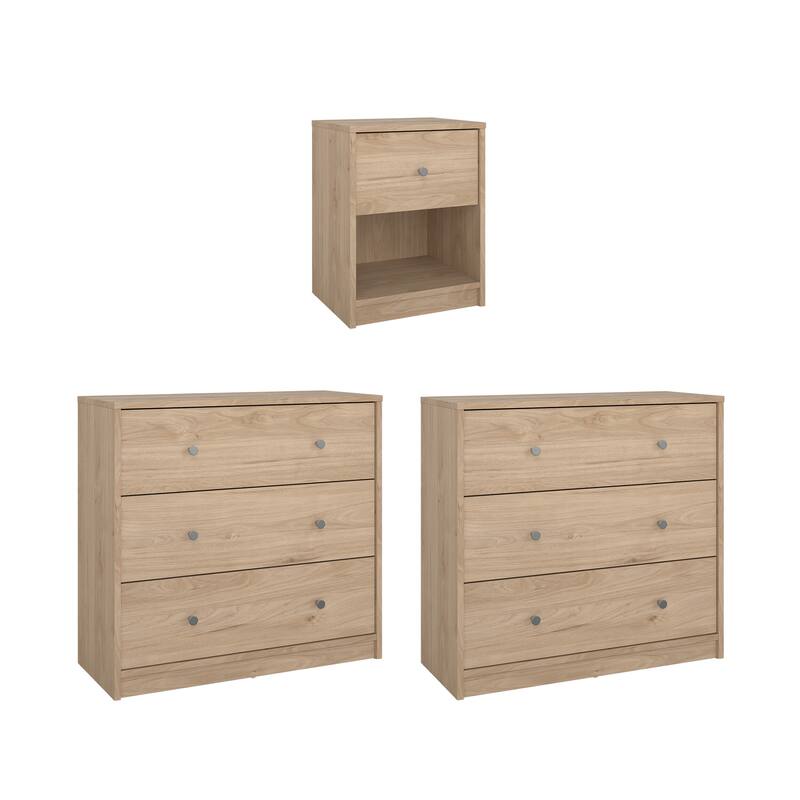 Porch & Den Zoe 3-Piece Bedroom Set - Nightstand And Chest Set Of 2