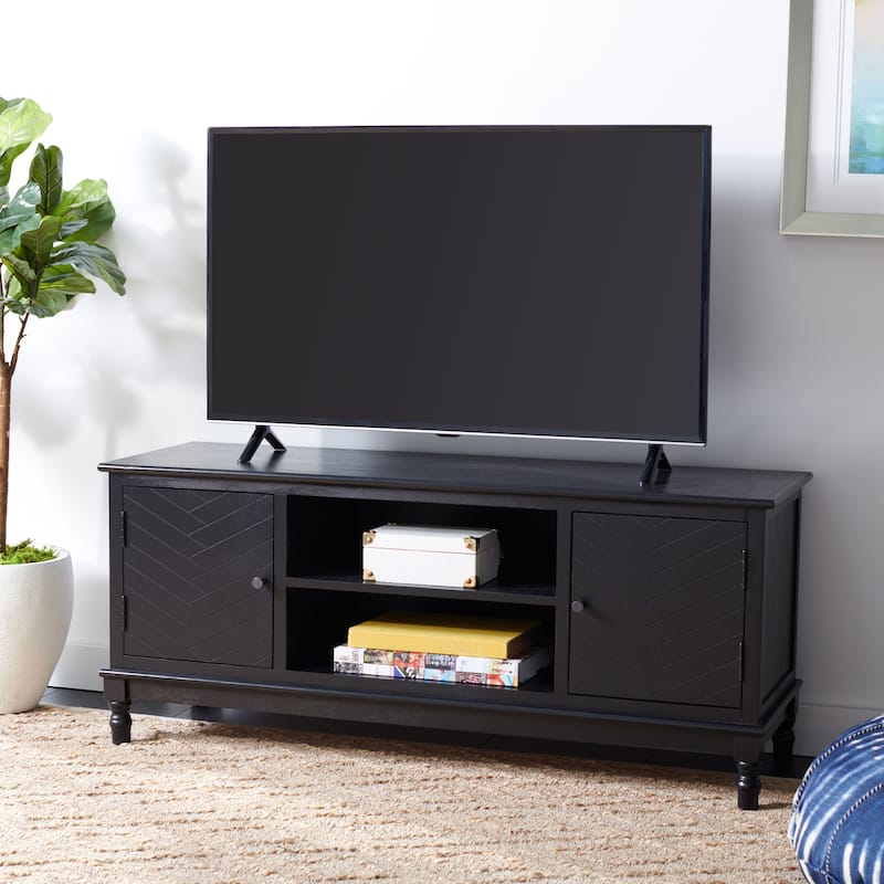 SAFAVIEH Magnolia 2-Door 2-Shelf Storage TV Media Stand - 47.3" W x 15.8" L x 20" H