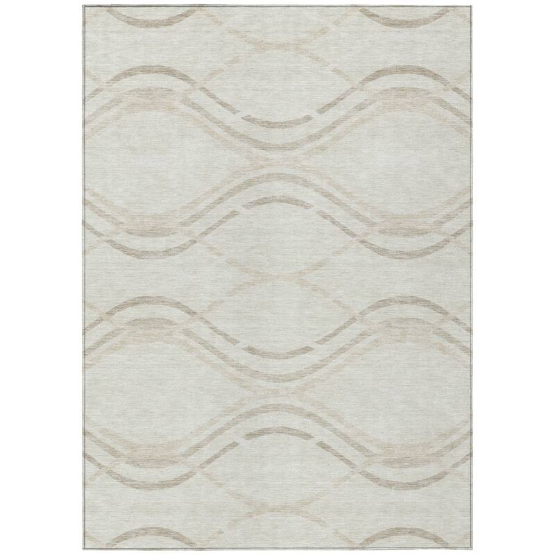 HomeRoots Abstract Transitional Rectangle Outdoor Rug