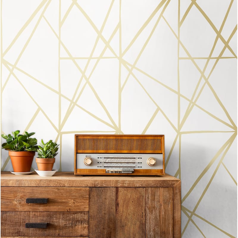 NextWall Quartz Geo Peel and Stick Wallpaper