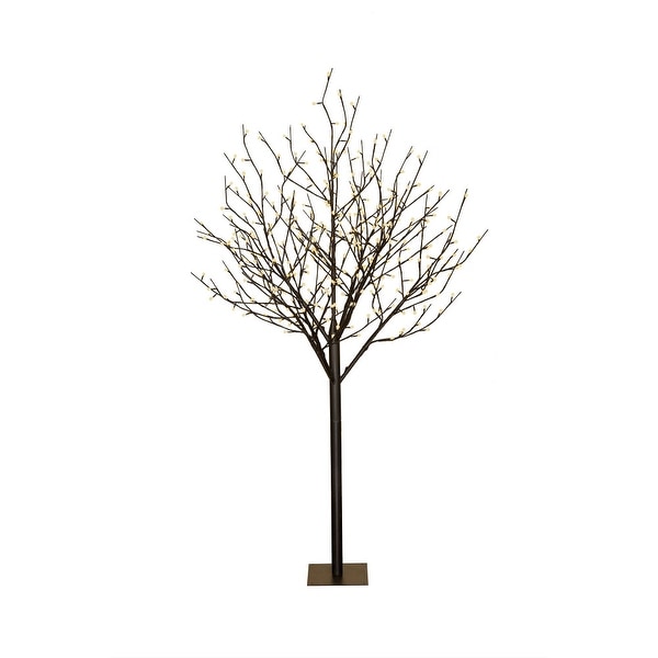6' Black Electrically-Powered LED Lights Tree with Multi-Function Controller - N/A