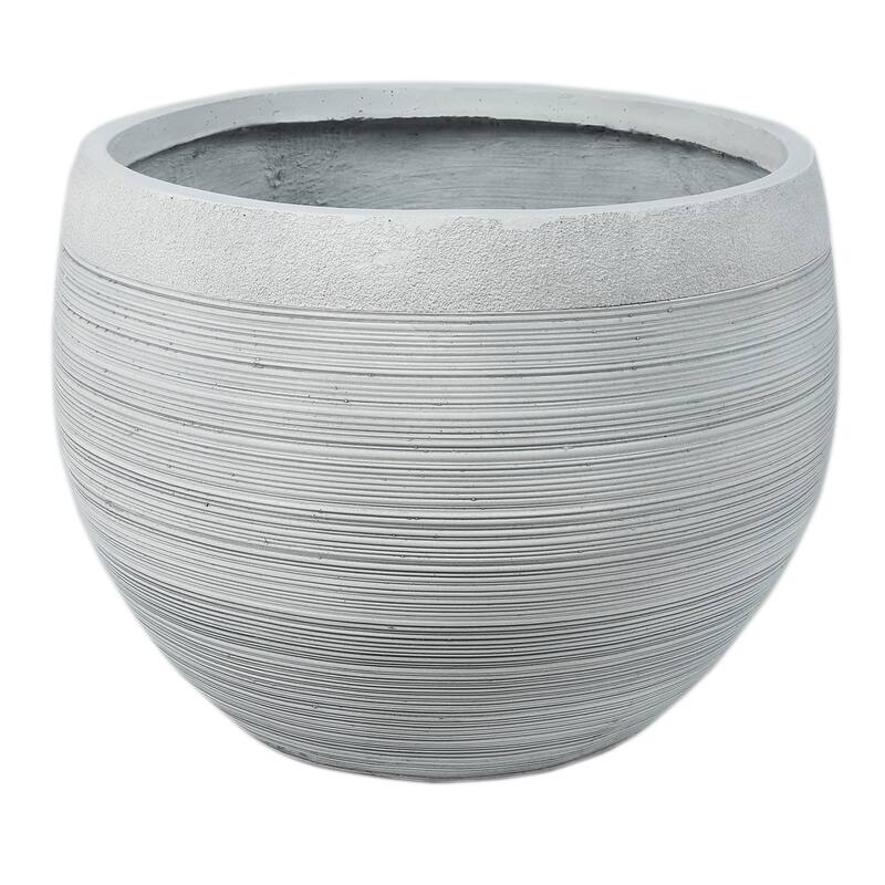 Pottery-Style Round MgO Planter, Indoor/Outdoor