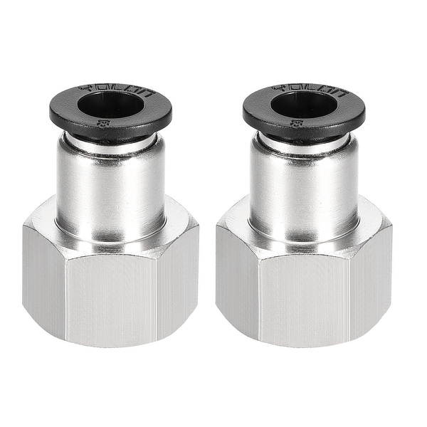Push to Connect Tube Fitting Adapter 8mm OD x 3/8 NPT Straight Connecter 2pcs