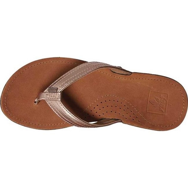 reef flip flops rose gold