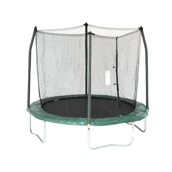 slide 2 of 12, Skywalker Trampolines 8' Round Trampoline with Enclosure - Green