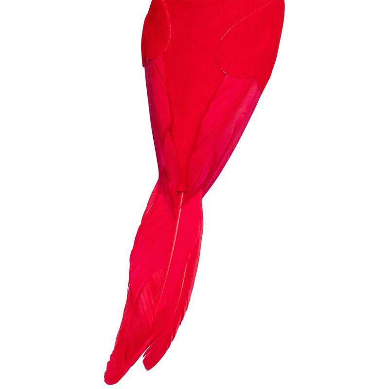 Cardinal Clip-on Christmas Ornaments - 8" - Red and Black - Set of 2