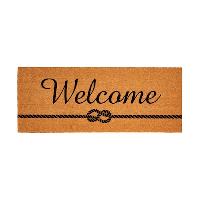 Welcome Knot Coastal Coir Mat 60"x24" - 60" x 24"