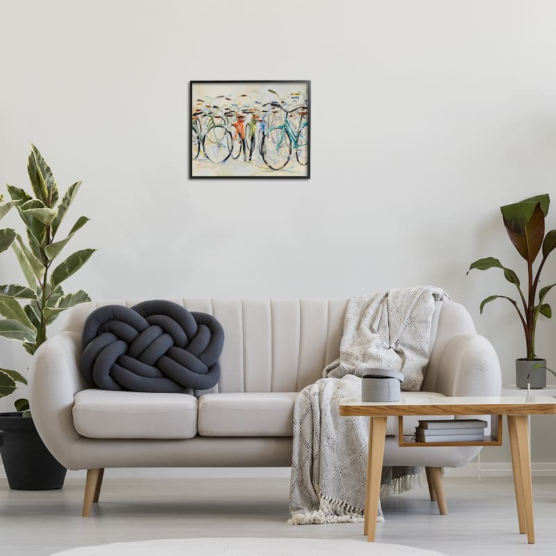 Stupell Abstract Expressive Bicycles Framed Giclee Art Design By Dusza