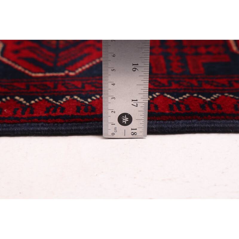 ECARPETGALLERY Hand-knotted Finest Khal Mohammadi Red Wool Rug - 4'2 x 6'7