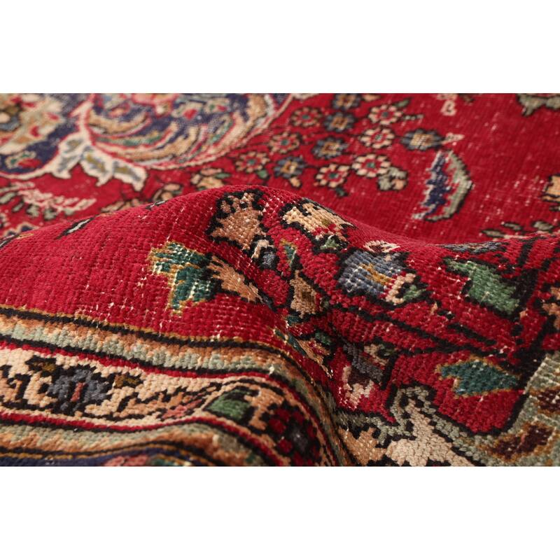 ECARPETGALLERY Hand-knotted Antalya Vintage Red Wool Rug - 6'5 x 9'9