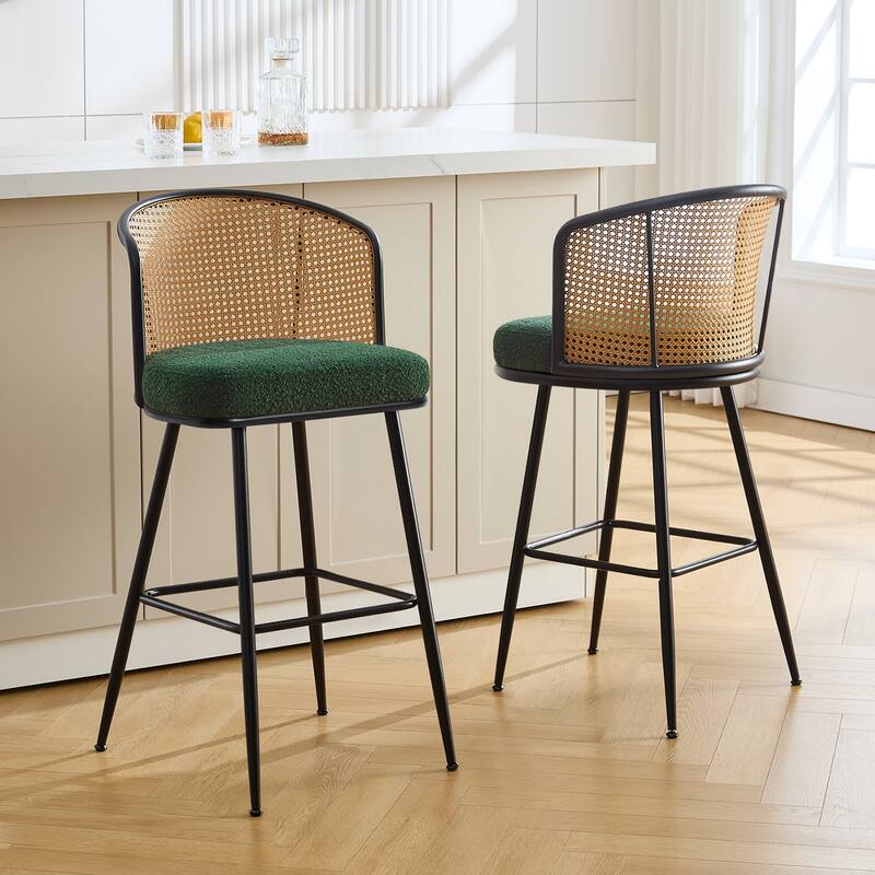 26"/29" Rattan Upholstered Bar Stool /Counter Stools Set of 2/3/4