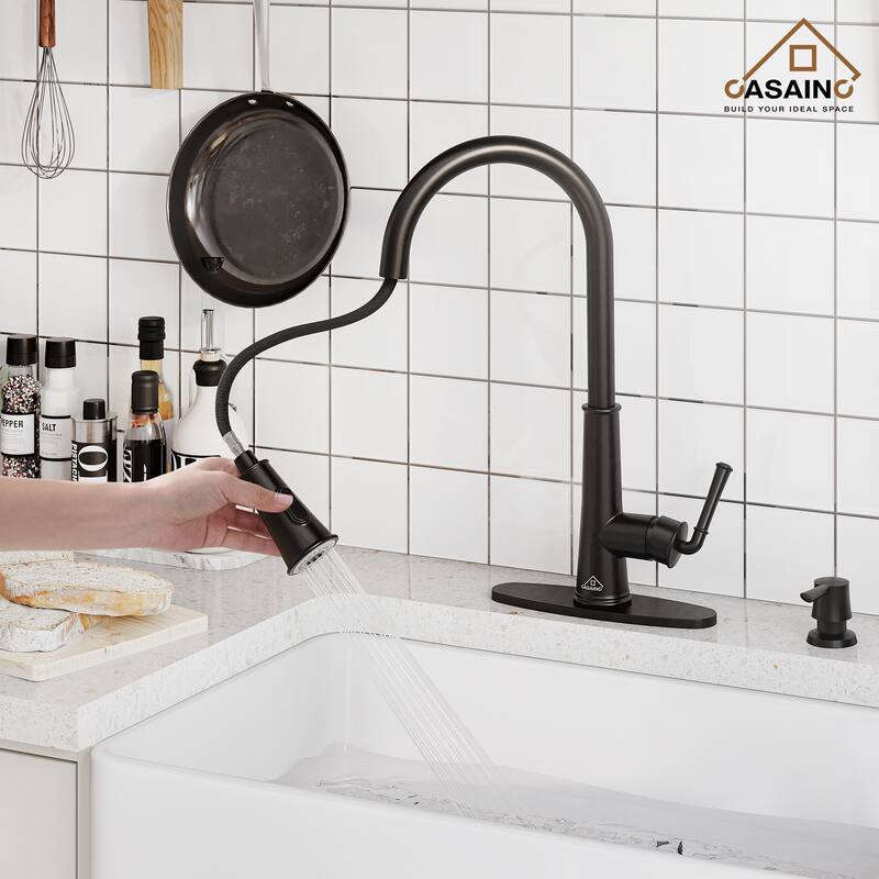 Undermount Nano Brushed Stainless Steel Workstation Kitchen Sink with Sensor-Activated Kitchen Faucet and Accessories