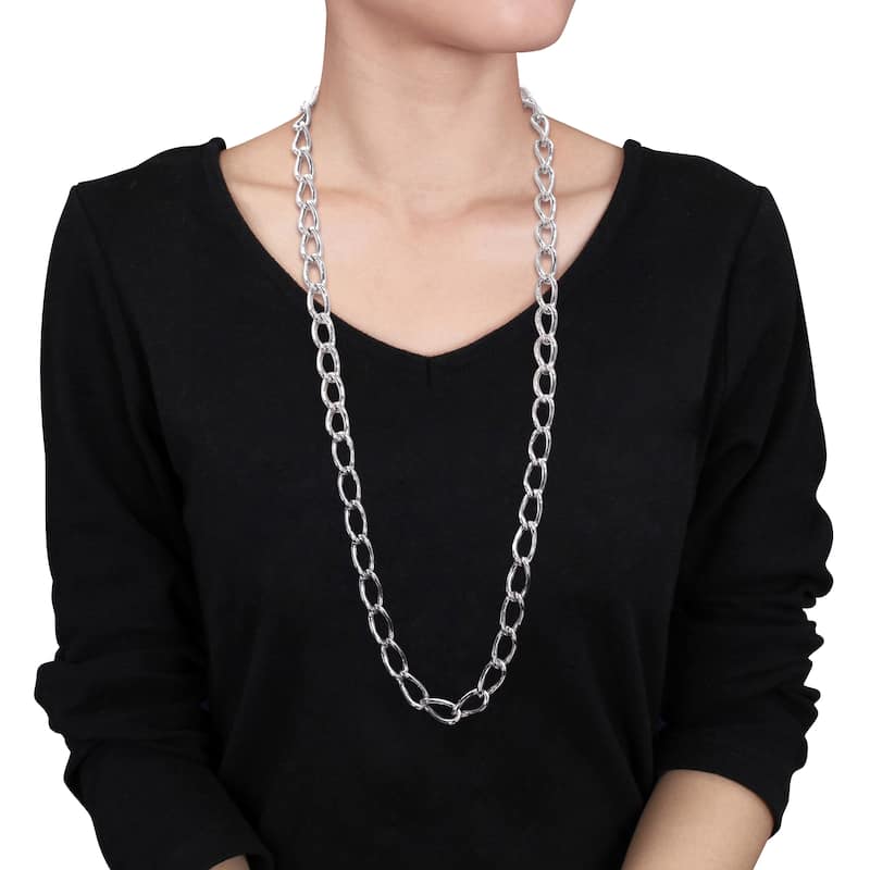 Miadora Sterling Silver Link Necklace