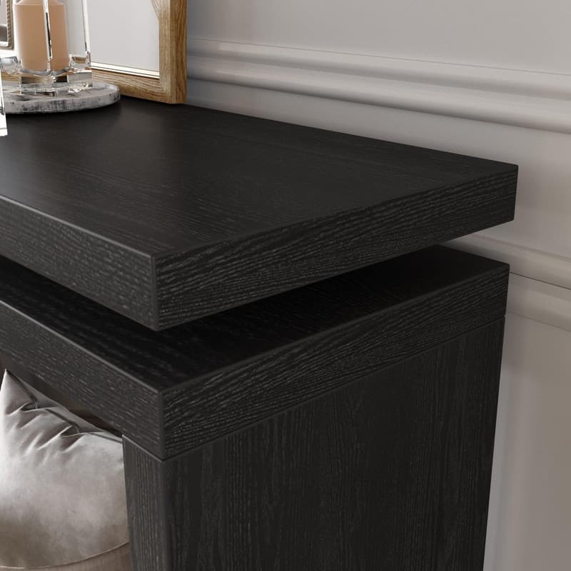 Farmhouse 60" Console Table, Solid Wood Entryway Table with Double Board Suspension Design