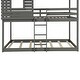 preview thumbnail 5 of 7, Gray Playhouse Inspired Twin-Over-Twin Bunk Bed with Roof