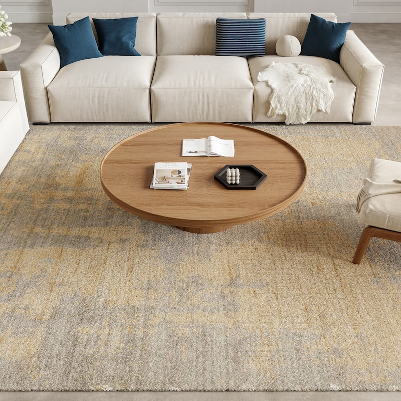 Nourison Harmony Indoor only Gold Abstract Area Rug