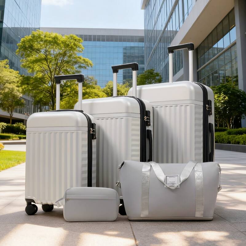 5 Piece Hardshell ABS Luggage Sets with Spinner Wheels and Tsa Lock