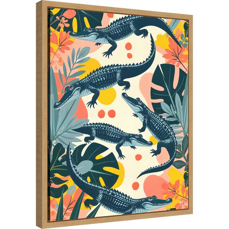 Crocs by Uma Gokhale Framed Canvas Wall Art