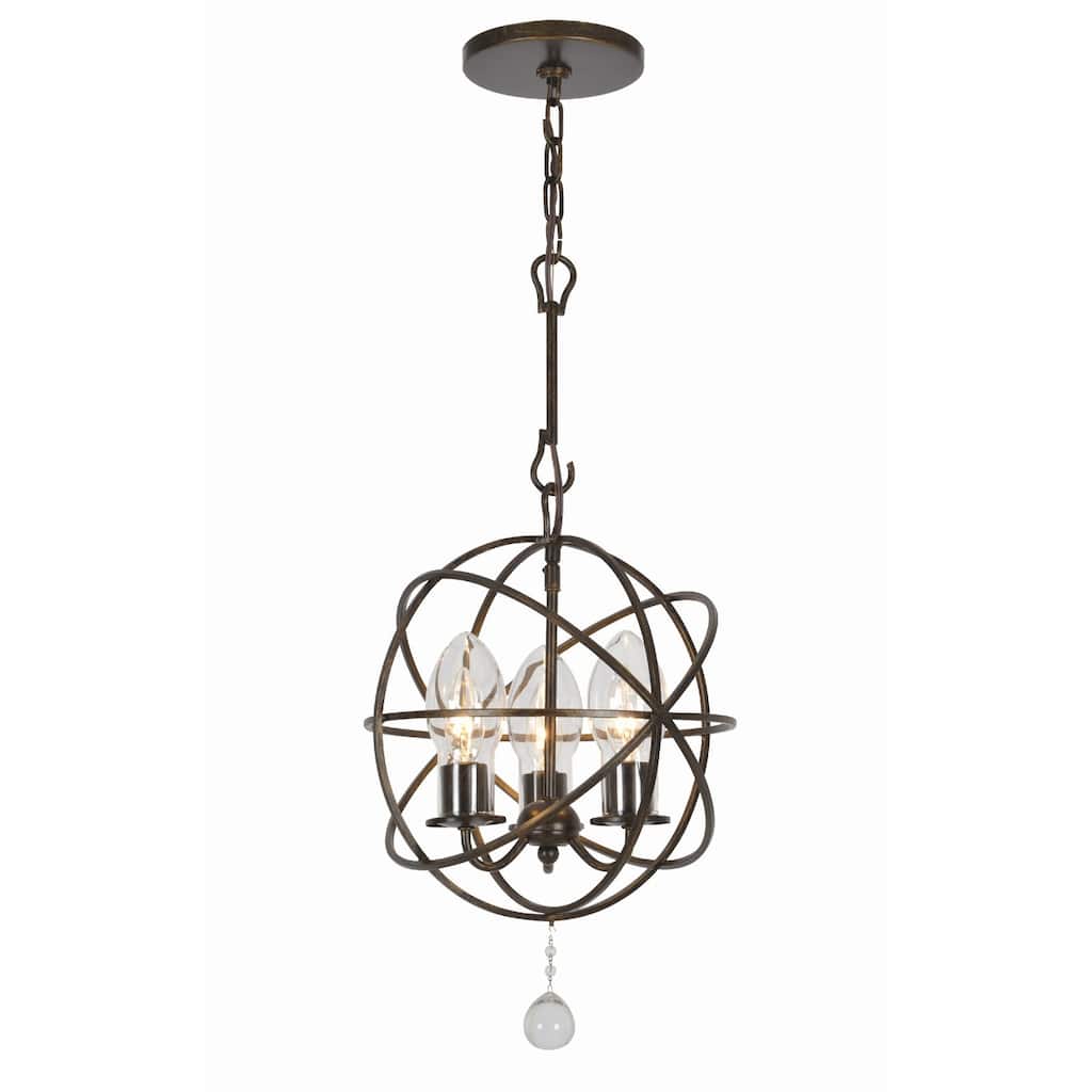 Crystorama Lighting Group Solaris 3 Light 12" Wide Globe Outdoor
