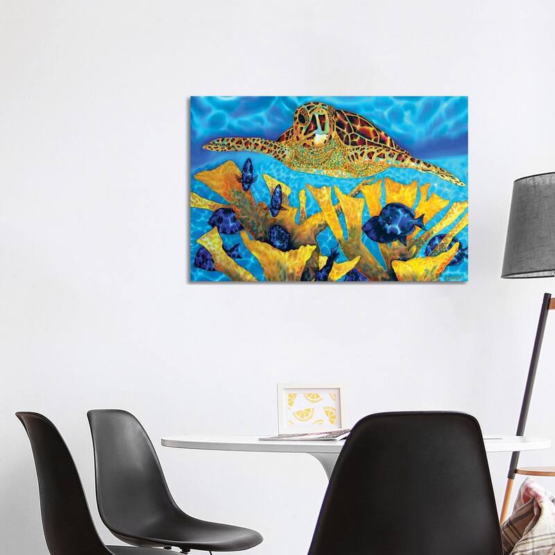 iCanvas "Hawksbill & Tangs" by Daniel Jean-Baptiste Canvas Print - 26x40x1.5