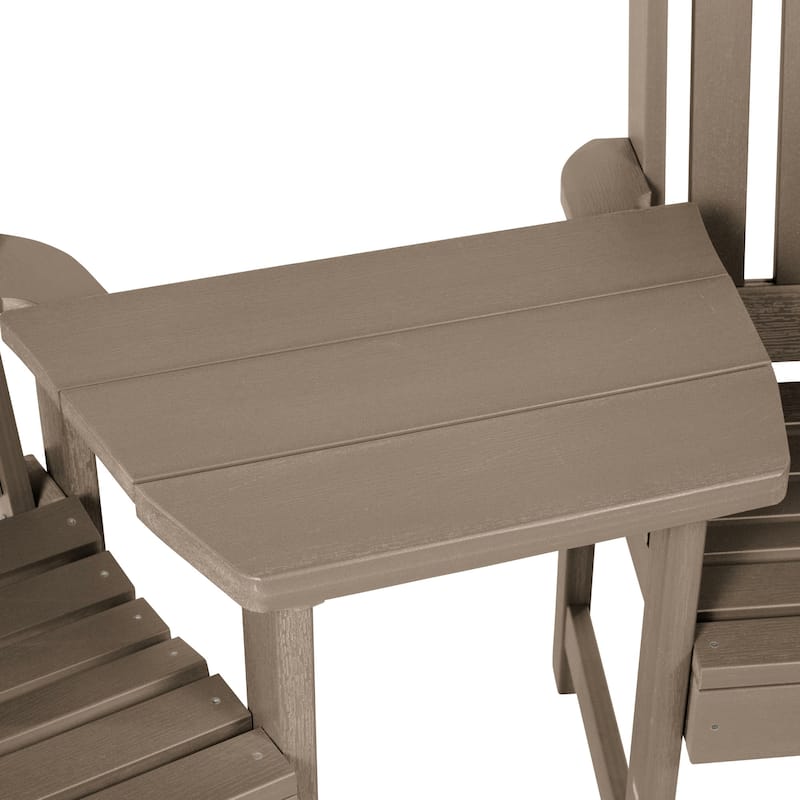 HIGHWOOD Eco-Friendly Adirondack Tete-a-Tete Connecting Table - Woodland Brown