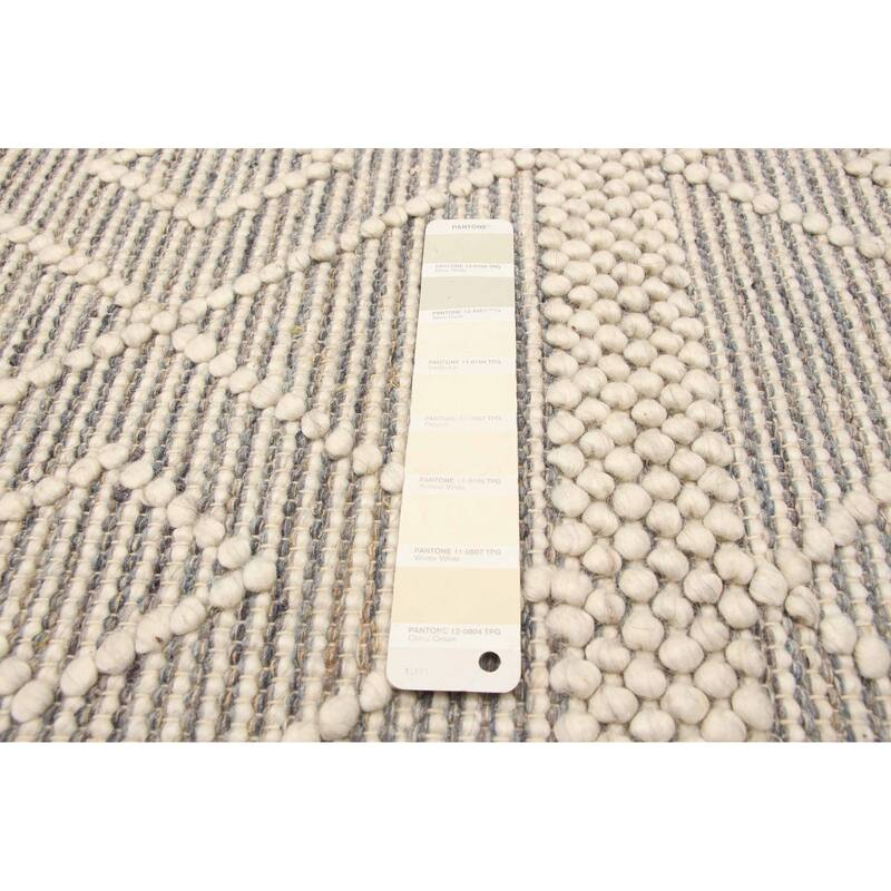 ECARPETGALLERY Braid weave Sienna Cream Wool Rug - 5'0 x 8'0