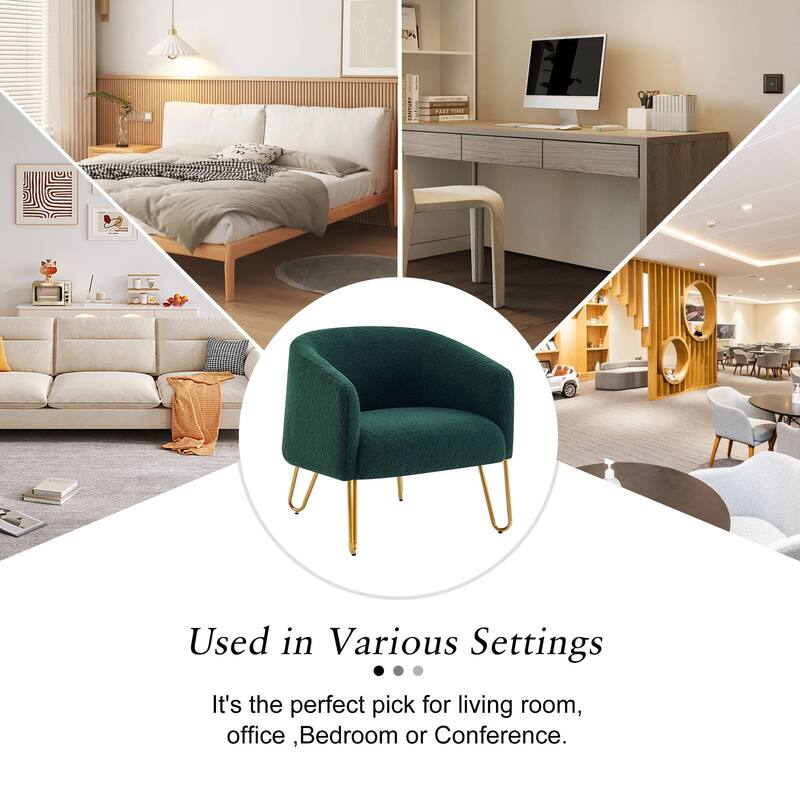 Modern Lite Luxury Gold Legged Accent Chair Versatile Pick for Living Room Bedroom​