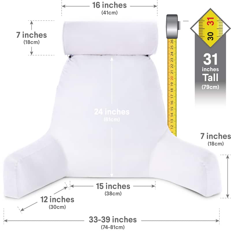 Husband Bedrest Micro-Suede Reading Pillow