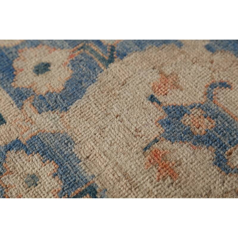 Orange Vegetable Dye Heriz Serapi Rug Hand-Knotted Wool Carpet - 8'11"x 11'11"