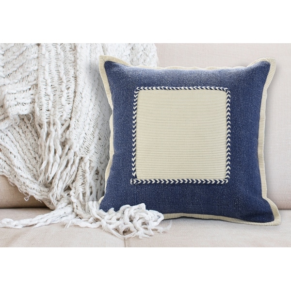 Navy Riviera Framed Throw Pillow. Opens flyout.