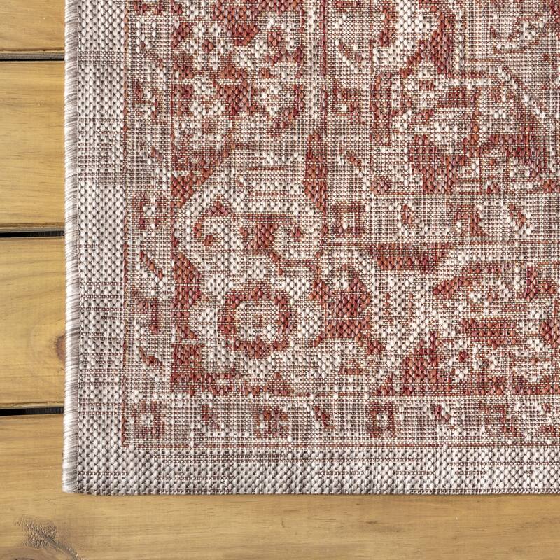 JONATHAN Y Palazzo Boho Medallion Textured Weave Indoor/Outdoor Area Rug