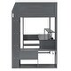 preview thumbnail 13 of 14, Dark Gray Twin Size Solid Wood MDF Gaming Loft Bed with Desk and Charging Station