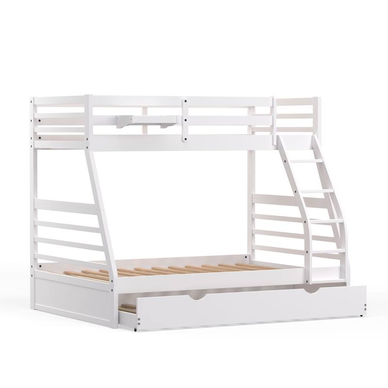 Plana Wood Bunk Bed, Hanging Nightstand and Trundle