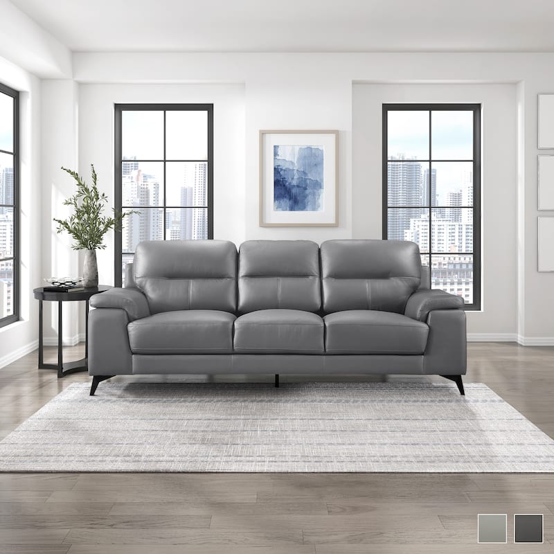 Socorro Contemporary Leather Sofa
