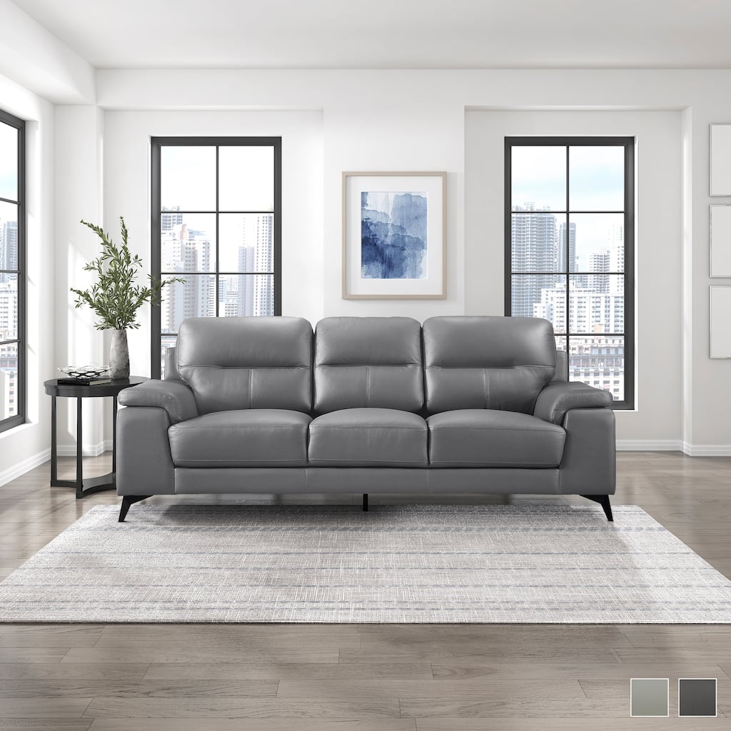 Socorro Contemporary Leather Sofa