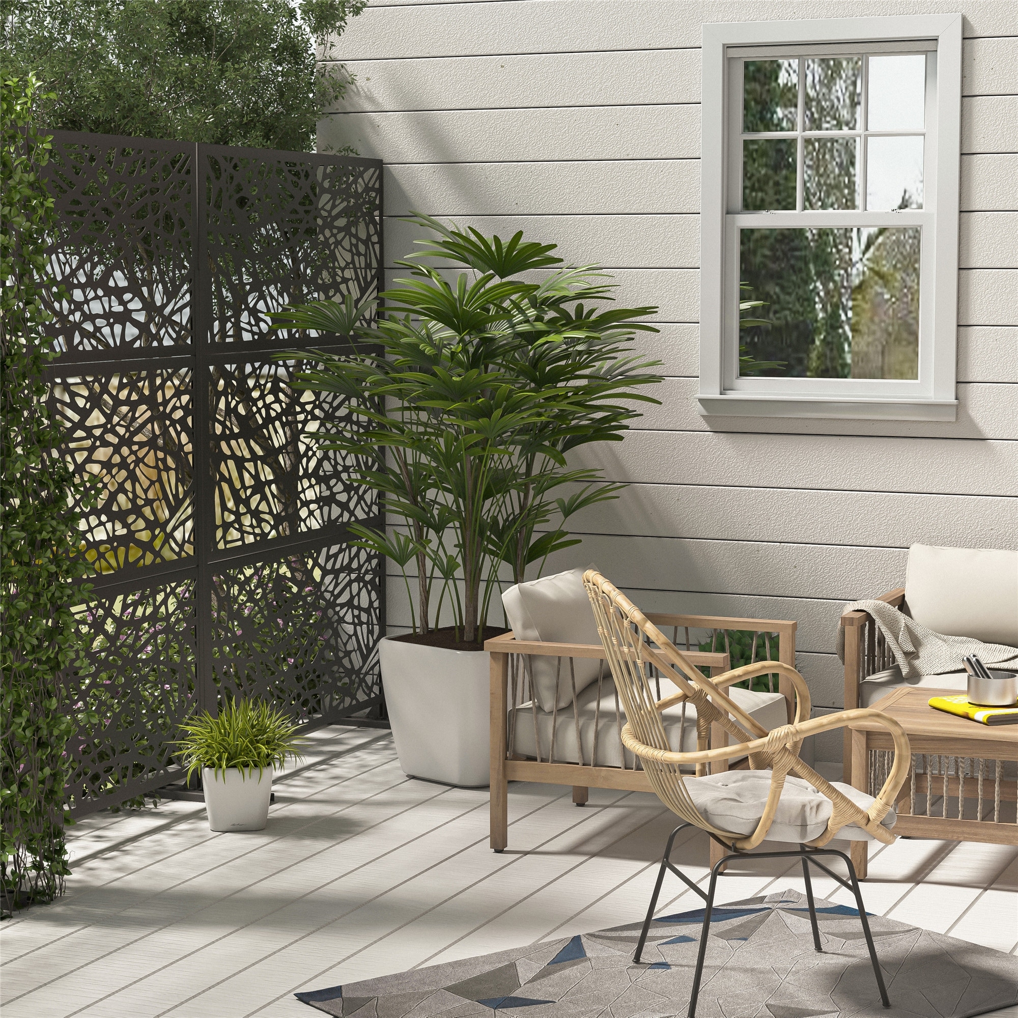 Outdoor Privacy Screen Free Standing Net