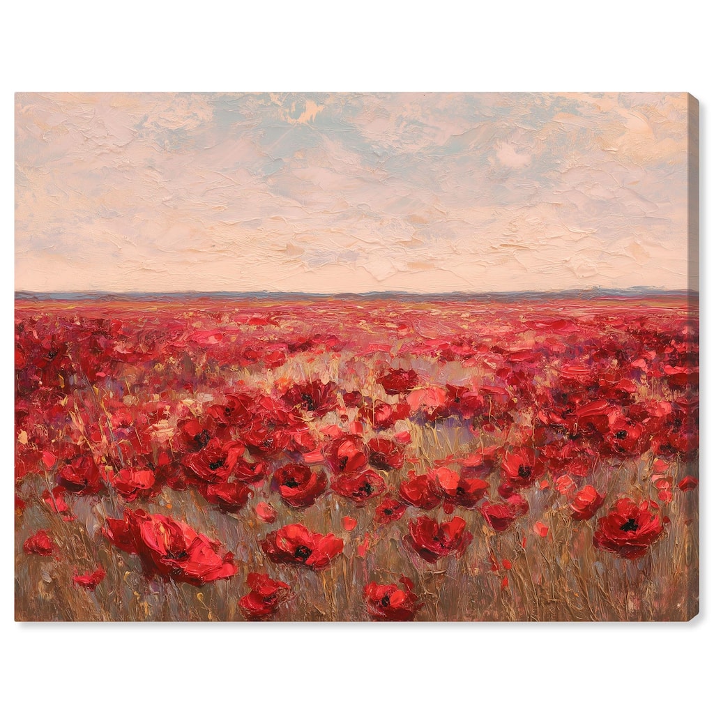 Sea of Red Poppies I Canvas by Art Remedy, Gallery Wrapped