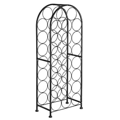 Sorbus Bordeaux Chateau Wine Rack, Holds 23 Bottles French Style - 7.25" L x 12" W x 33" H